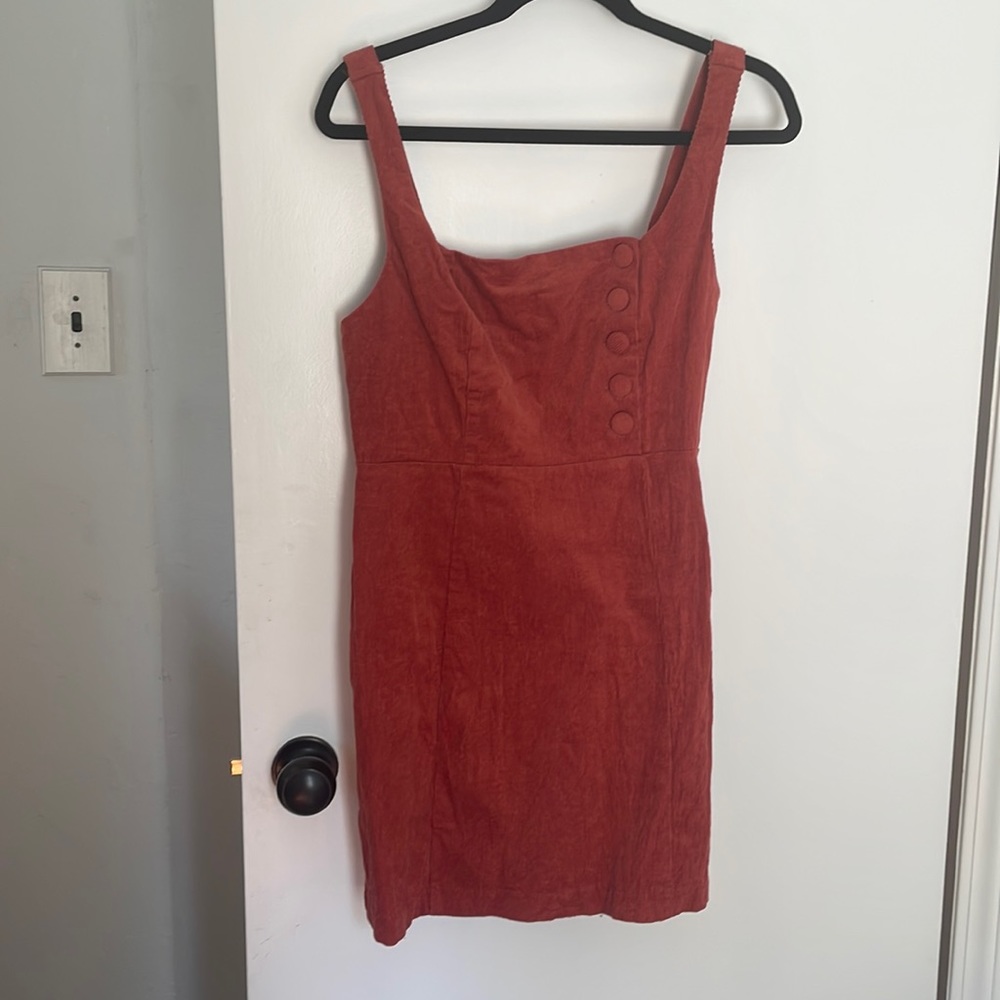 Forever 21 red corduroy dress